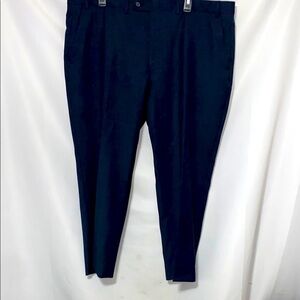 LAUREN RALPH LAUREN MENS 42x 30 NAVY Blue SUBTLE PLAID WOOL Dress Pants